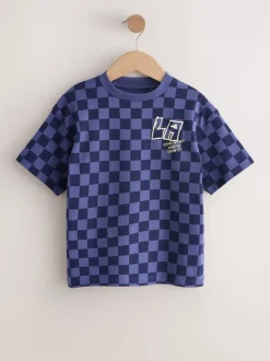 T-Shirts|Tops*Next Bessen/ecru/paars - Verpakking van 3 relaxte T-shirts met grafische print en korte mouwen (3-16jr)