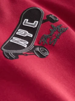 T-Shirts|Tops*Next Bessen/ecru/paars - Verpakking van 3 relaxte T-shirts met grafische print en korte mouwen (3-16jr)