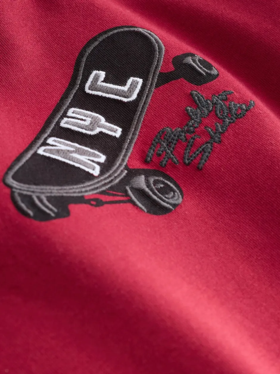 T-Shirts|Tops*Next Bessen/ecru/paars - Verpakking van 3 relaxte T-shirts met grafische print en korte mouwen (3-16jr)