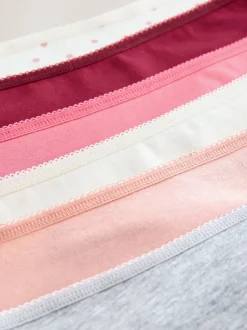 Onderbroeken|Next Bessenkleur/roze - Set van 7 slips met hoog katoengehalte