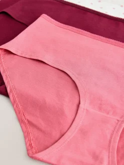 Onderbroeken|Next Bessenkleur/roze - Set van 7 slips met hoog katoengehalte