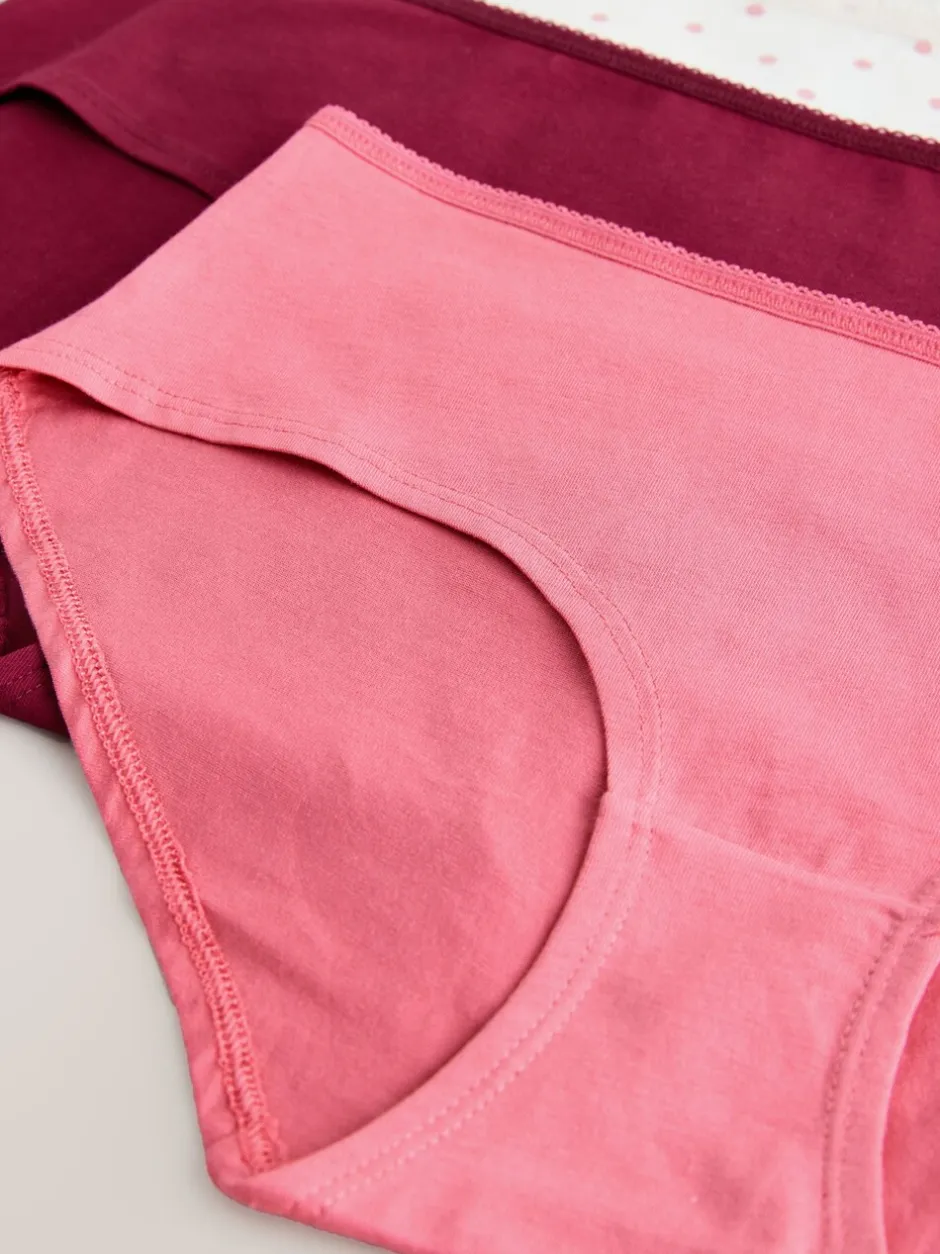 Onderbroeken|Next Bessenkleur/roze - Set van 7 slips met hoog katoengehalte