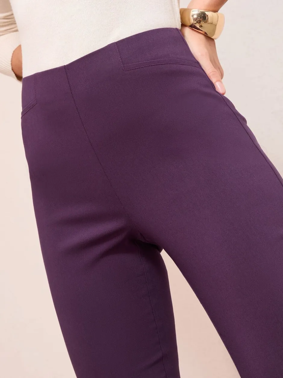 Kostuums En Werkkleding|Broeken*Friends Like These - vormgevende nette stretchbroek Bessenrood