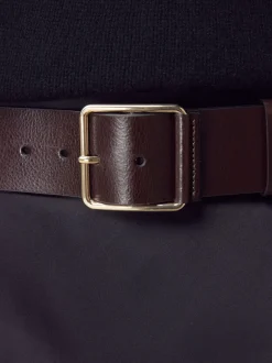 Ceintuurs|Next - N. Premium brede leren riem, Made in Italy Bessenrood
