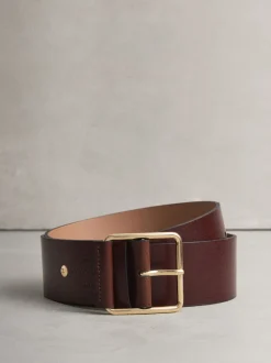 Ceintuurs|Next - N. Premium brede leren riem, Made in Italy Bessenrood