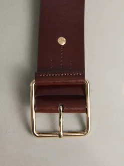 Ceintuurs|Next - N. Premium brede leren riem, Made in Italy Bessenrood