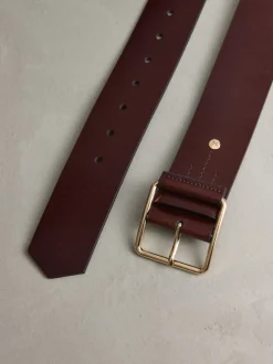 Ceintuurs|Next - N. Premium brede leren riem, Made in Italy Bessenrood