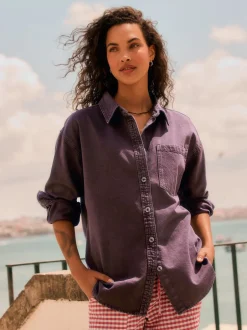 Blouses En Overhemden|Tops En T-Shirts|Next Bessenrood - Oversized denim overhemd