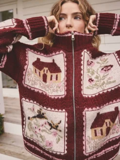 Gebreide Kleding|Next Bessenroze - House Knit Cardigan