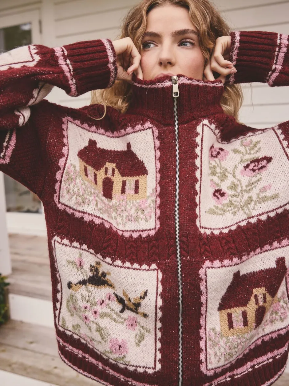 Gebreide Kleding|Next Bessenroze - House Knit Cardigan