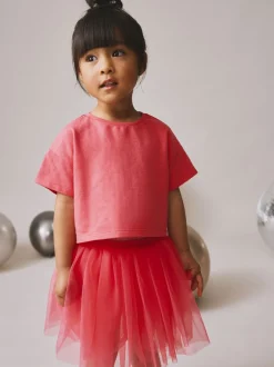 Tops|Tops|Next - Set van top en tutu-rok (3mnd-7jr) Bessenroze