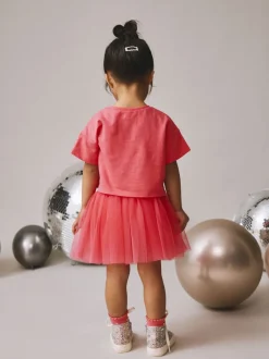 Tops|Tops|Next - Set van top en tutu-rok (3mnd-7jr) Bessenroze