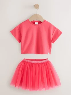 Tops|Tops|Next - Set van top en tutu-rok (3mnd-7jr) Bessenroze