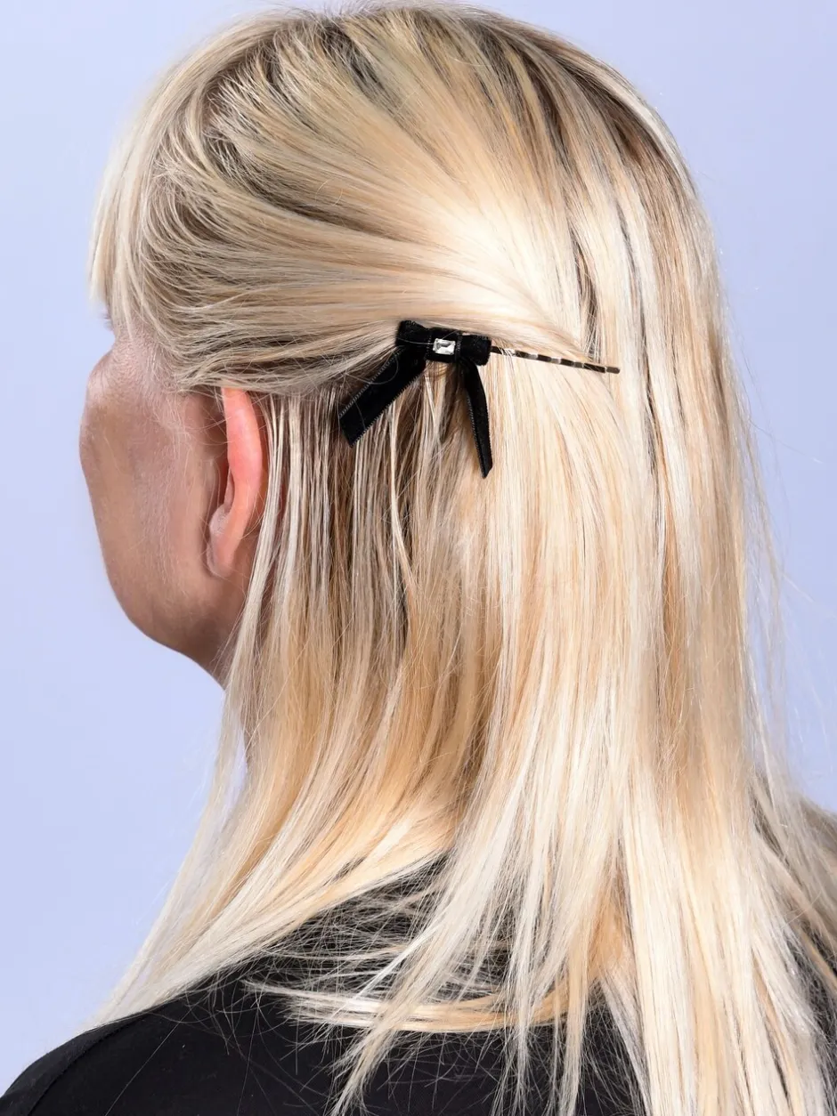Haaraccessoires|Bibi Bijoux 2 Pack Black Bow Hair Grips