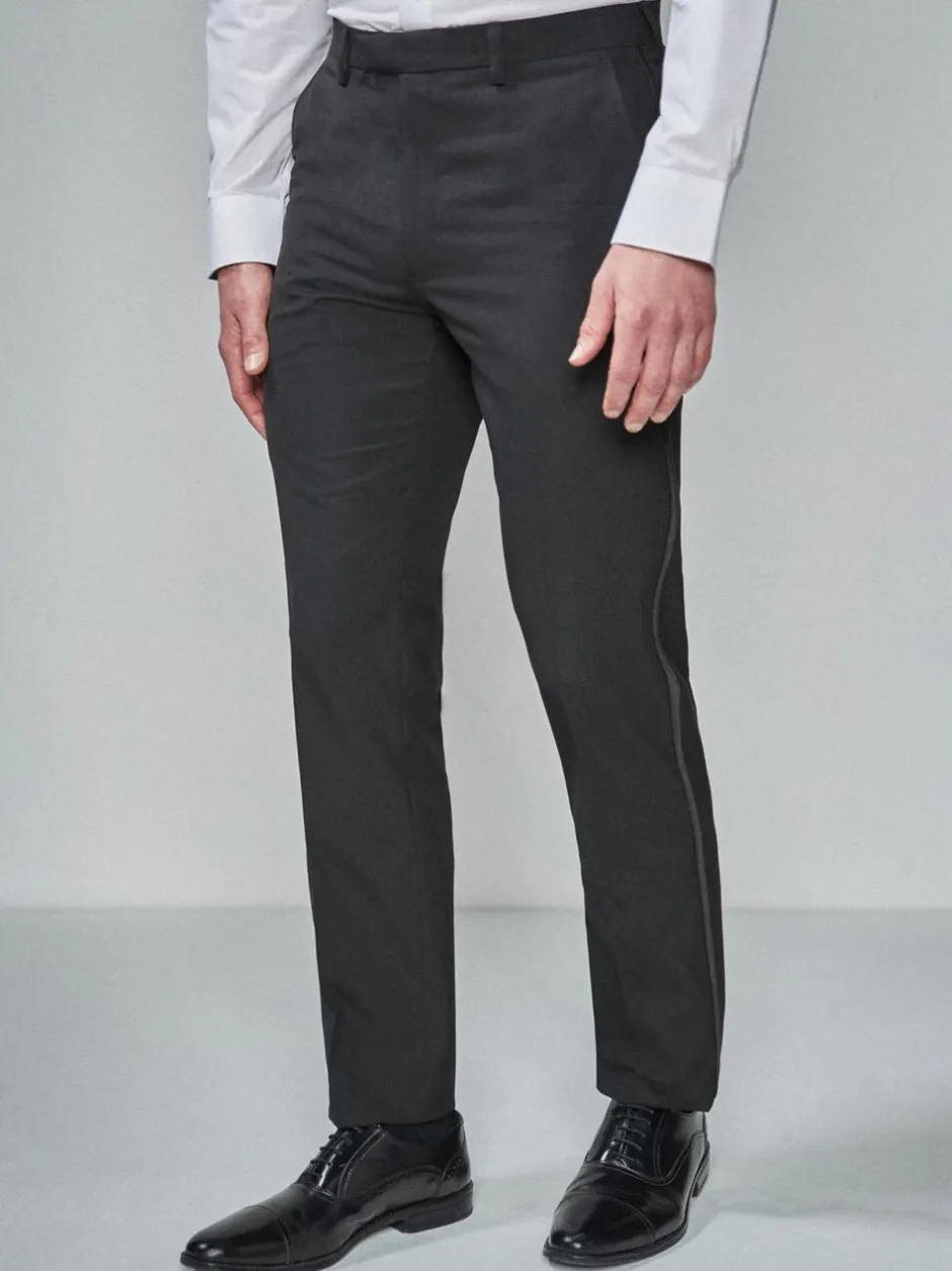 Smokings En Feestkleding|Next - Normale Pasvorm - Pantalon in smokingstijl Biesdetail