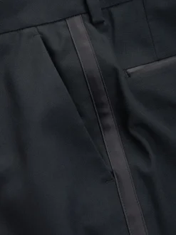 Smokings En Feestkleding|Next - Normale Pasvorm - Pantalon in smokingstijl Biesdetail