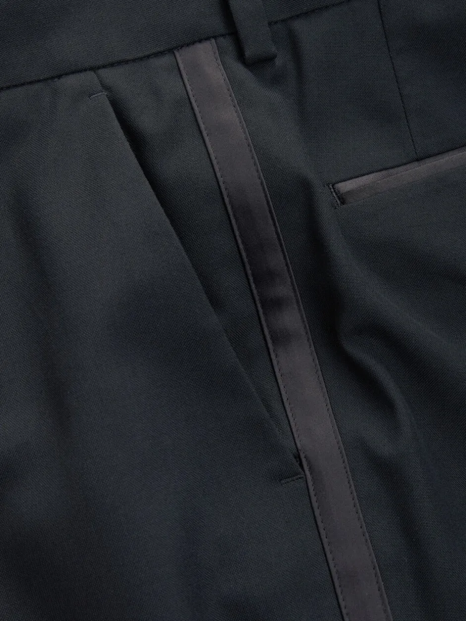 Smokings En Feestkleding|Next - Normale Pasvorm - Pantalon in smokingstijl Biesdetail