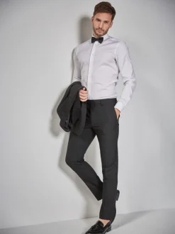 Smokings En Feestkleding|Next - Strakke Pasvorm - Pantalon in smokingstijl Biesdetail