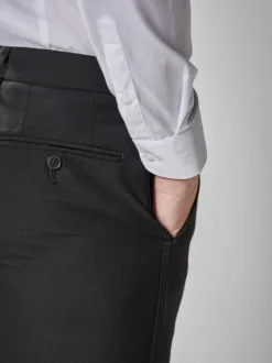 Smokings En Feestkleding|Next - Strakke Pasvorm - Pantalon in smokingstijl Biesdetail