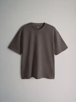 Loungewear|The Set - 4 Pack Short Sleeve Cotton T-Shirts Black Grey White