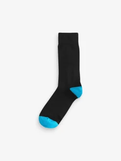Sokken|Sokken|Next Black Heel Toe - Verpakking van 7 - Herensokken met hoog katoengehalte