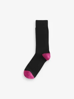 Sokken|Sokken|Next Black Heel Toe - Verpakking van 7 - Herensokken met hoog katoengehalte