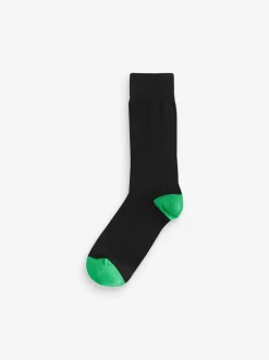 Sokken|Sokken|Next Black Heel Toe - Verpakking van 7 - Herensokken met hoog katoengehalte