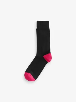 Sokken|Sokken|Next Black Heel Toe - Verpakking van 7 - Herensokken met hoog katoengehalte
