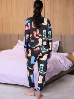 Loungewear|Pyjama's|Eleanor Bowmer - Pyjamas Black Howdy
