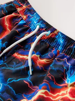 Badkleding|Next Black Lightening Bolt - Zwembroek met print (3-16jr)