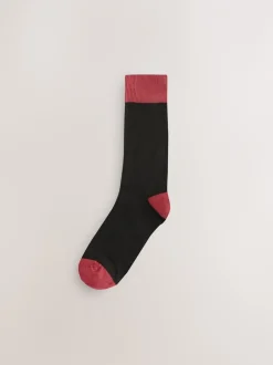 Sokken|Sokken*Next Black Striped - Verpakking van 7 - Herensokken met hoog katoengehalte