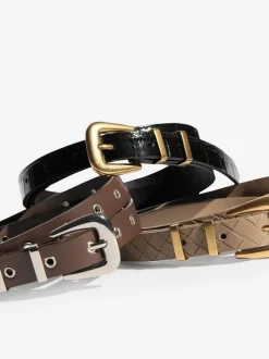 Ceintuurs|Friends Like These - Belts 3 Pack Black/Beige/Chocolate