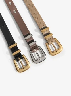 Ceintuurs|Friends Like These - Belts 3 Pack Black/Beige/Chocolate