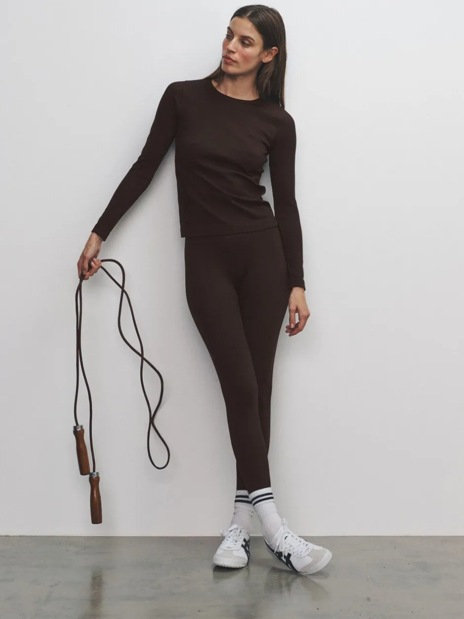 Leggings En Joggingbroeken*The Set - 3 Pack Active Ribbed Legging Black/Chocolate Brown/Khaki