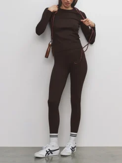 Leggings En Joggingbroeken*The Set - 3 Pack Active Ribbed Legging Black/Chocolate Brown/Khaki