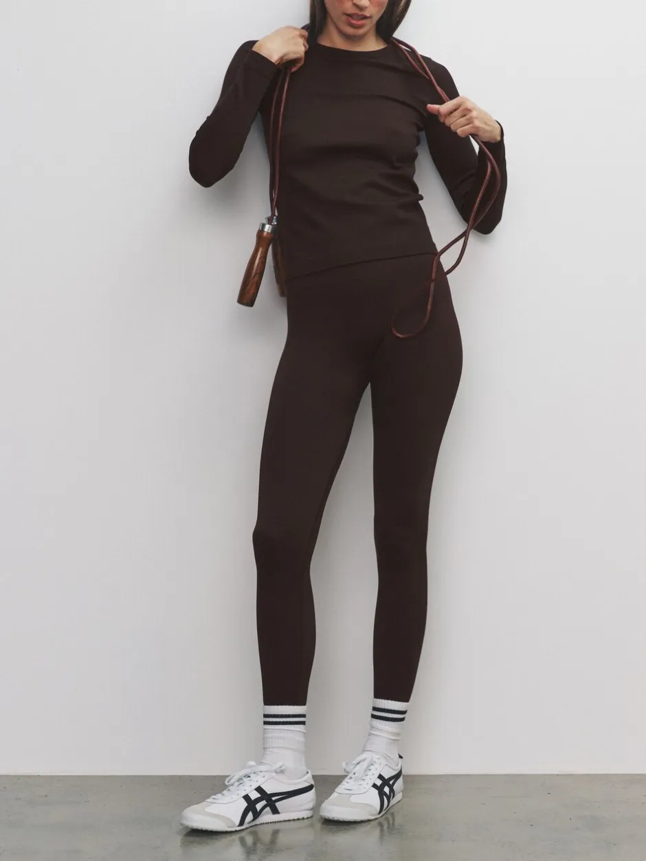 Leggings En Joggingbroeken*The Set - 3 Pack Active Ribbed Legging Black/Chocolate Brown/Khaki