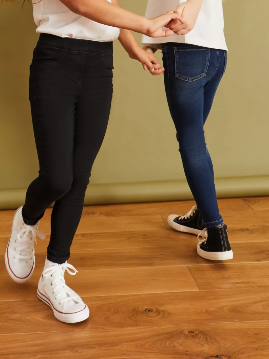 Jeans|Next - Set van 2 jeggings met elastische taille (3-16 jr) Black/Dark Denim
