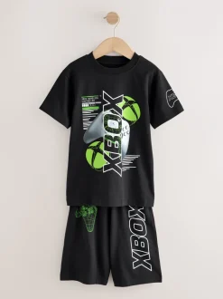 Pyjama's|Nachtkleding En Pyjama's*Next Black/Grey Xbox - License Short Pyjamas 2 Pack (5-16yrs)