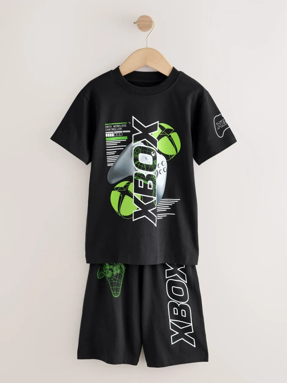 Pyjama's|Nachtkleding En Pyjama's*Next Black/Grey Xbox - License Short Pyjamas 2 Pack (5-16yrs)