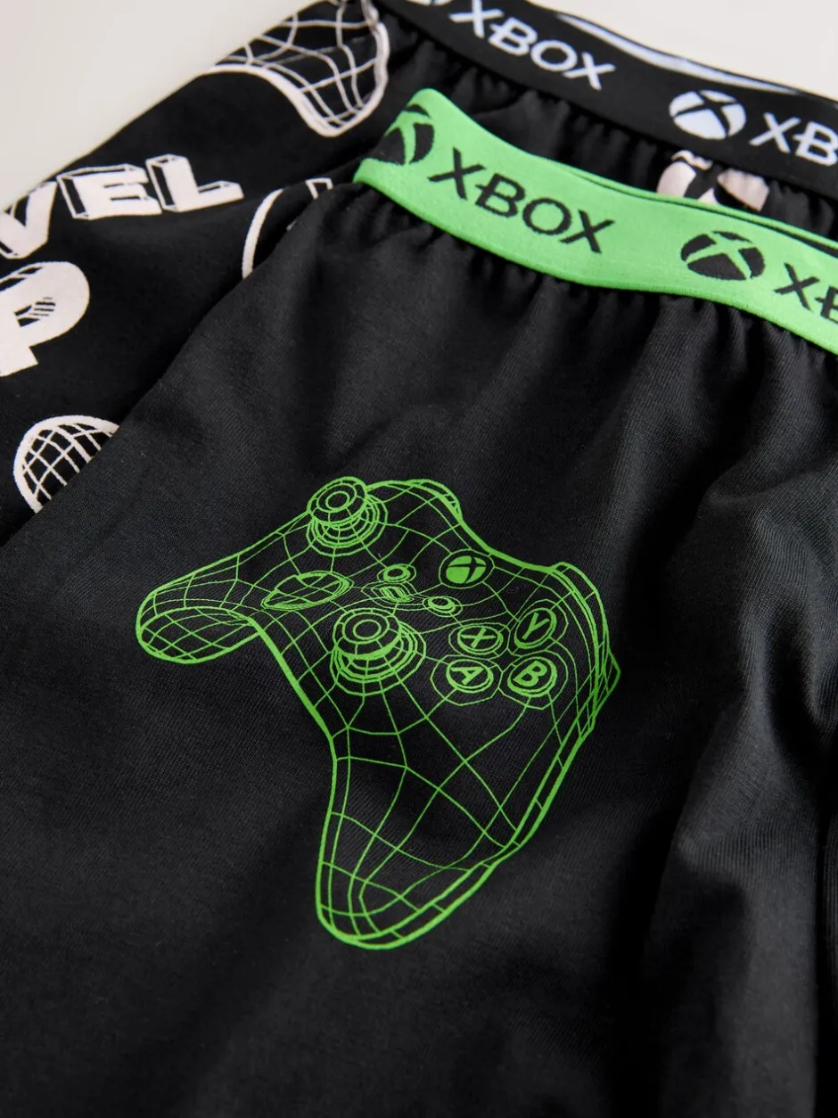Pyjama's|Nachtkleding En Pyjama's*Next Black/Grey Xbox - License Short Pyjamas 2 Pack (5-16yrs)