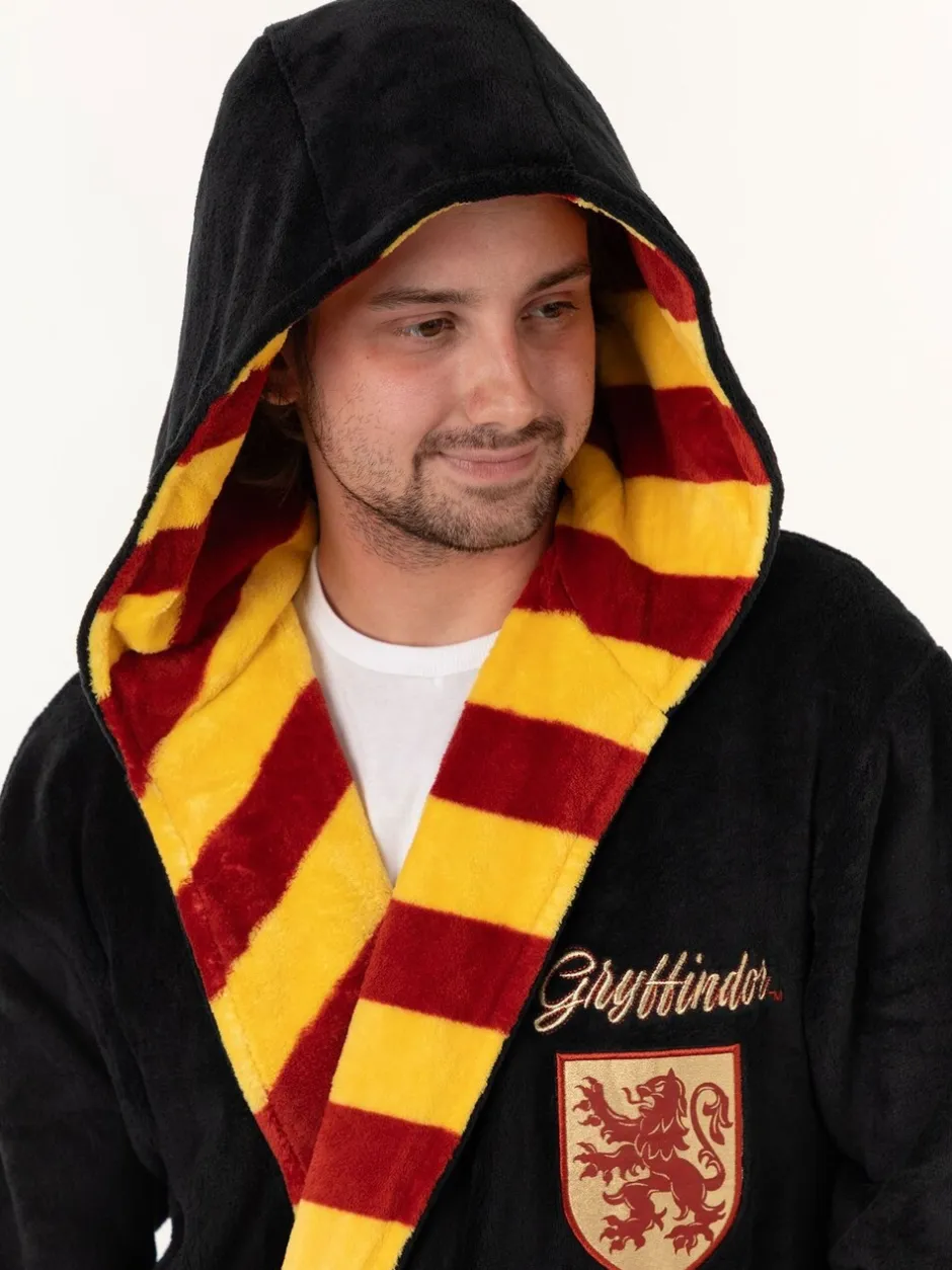 Kamerjassen En Badjassen*Vanilla Underground - Harry Potter Hooded Bathrobe Dressing Gown Black/Red Gryffindor
