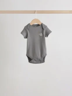 Rompertjes En Hemdjes|Rompertjes En Hemdjes|Next Blauw - 5 Babyrompertjes met korte mouwen