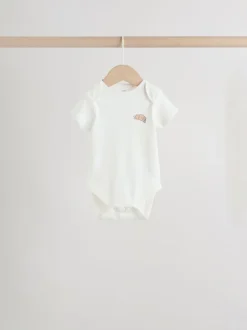 Rompertjes En Hemdjes|Rompertjes En Hemdjes|Next Blauw - 5 Babyrompertjes met korte mouwen