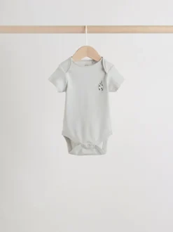 Rompertjes En Hemdjes|Rompertjes En Hemdjes|Next Blauw - 5 Babyrompertjes met korte mouwen