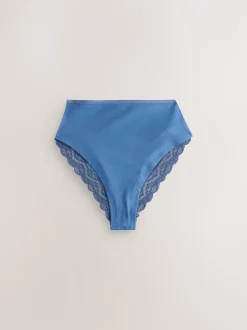 Onderbroeken*Next - 7 Katoenen slipjes met kant Blauw