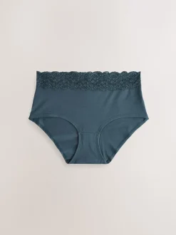 Onderbroeken*Next Blauw - 7 Katoenen slipjes met kant