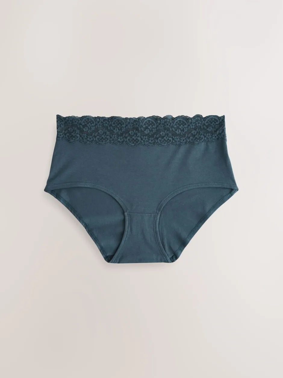 Onderbroeken*Next Blauw - 7 Katoenen slipjes met kant