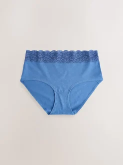 Onderbroeken*Next Blauw - 7 Katoenen slipjes met kant