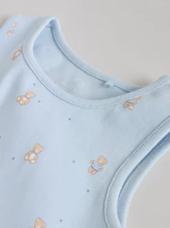 Rompertjes En Hemdjes|Rompertjes En Hemdjes|Next Blauw - 5 Pack Baby Bear Bodysuits