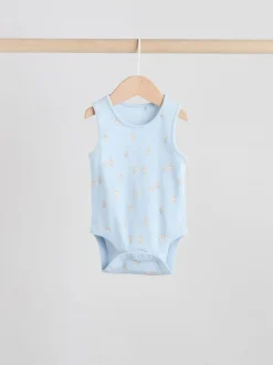 Rompertjes En Hemdjes|Rompertjes En Hemdjes|Next Blauw - 5 Pack Baby Bear Bodysuits